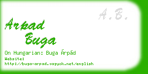 arpad buga business card